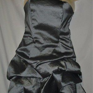 Junior's Gray Strapless Cocktail Dresss Size Medium